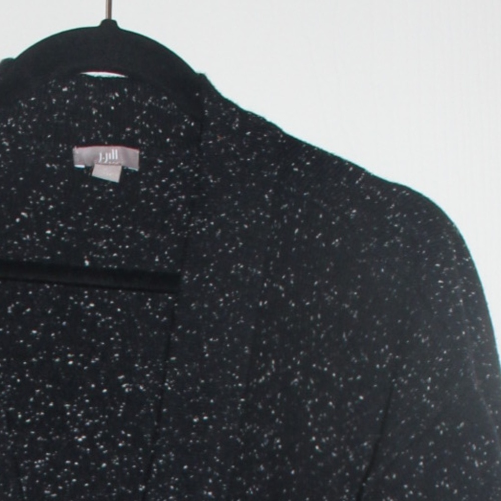 J. Jill Black Angora Blend Cardigan Sweater